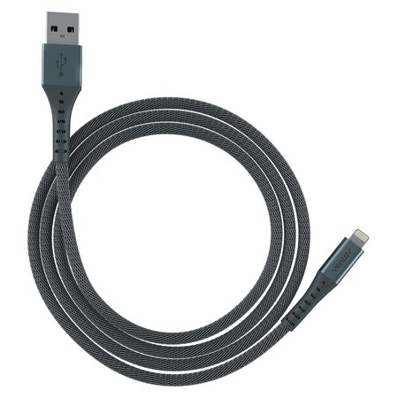 VENTEV Chargesync Alloy USB A to Apple Lightning Cable 10ft, Steel Gray ACABMFISTE10VNV